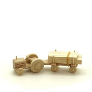 Holzspielwaren Ebert - Mini-Traktor natur Schnittholz