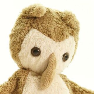 Handpuppe Eule beige - Bio Kuscheltier