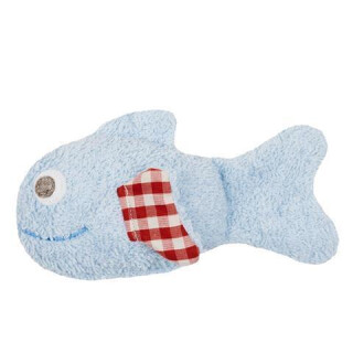 Efie - Bio Rassel Fisch - Hellblau  - Babyrassel