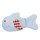 Efie - Bio Rassel Fisch - Hellblau  - Babyrassel