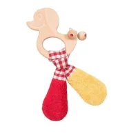 Efie - Bio Holz Ente Greifling Gelb - Rot - Greifling