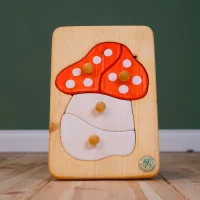 Drei Bl&auml;tter - Bio Holzpuzzle - Fliegenpilz