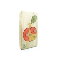 Drei Blätter - Bio Holzpuzzle - Apfel