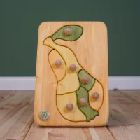 Drei Bl&auml;tter - Bio Holzpuzzle - Birne