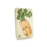 Drei Blätter - Bio Holzpuzzle - Karotte