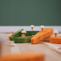 Drei Blätter - Bio Holzpuzzle - Karotte