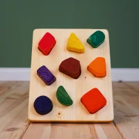 Drei Bl&auml;tter - Bio Holzpuzzle - Greifpuzzle