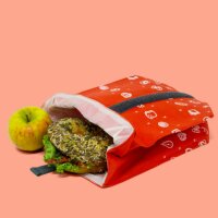 Snack-Tüüt rot - Umtüten - Der nachhaltige Snackbeutel aus Bio-Baumwolle