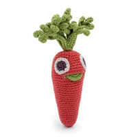 Babyrassel Karotte mit Augen - Myum - The Veggie Toys -  Bio - Handmade - Vegan