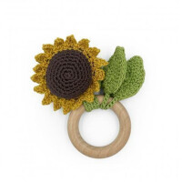 Bio Babyrassel und Beissring Sonnenblume - Bio - Handmade...