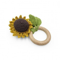 Bio Babyrassel und Beissring Sonnenblume - Bio - Handmade...