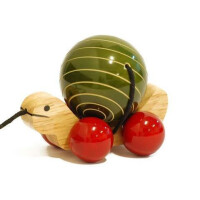 Ziehspielzeug Tuttu Turtle grün - Holzspielzeug von Fairkraft Creations - Fair Trade