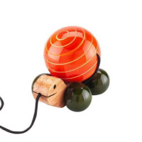 Ziehspielzeug Tuttu Turtle orange - Holzspielzeug von...