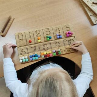 Zahlenboard - Montessori Lernspielzeug - Threewood