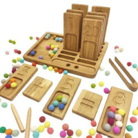 Zahlenfächer - Montessori Lernspielzeug - Threewood