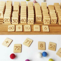 Zahlenkarten 1-100 - Montessori Lernspielzeug - Threewood