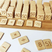 Zahlenkarten 1-100 - Montessori Lernspielzeug - Threewood