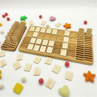 Große Buchstabentafel - Montessori Lernspielzeug - Threewood
