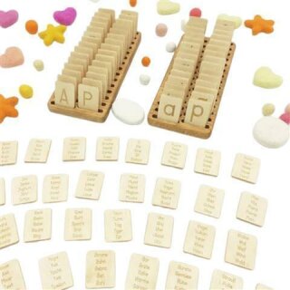 Kleine Buchstabentafel - Montessori Lernspielzeug - Threewood