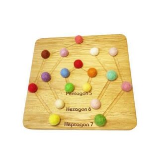 Mathe-Polygon-Holzbrett - Montessori Lernspielzeug - Threewood