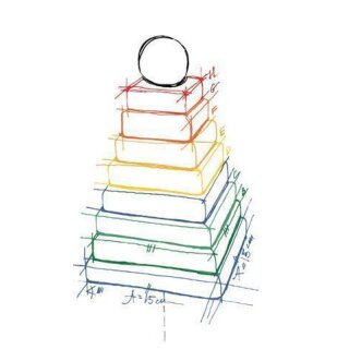 Holz Stapelturm Rainbow - Holz Pyramide - Wooden Story Bausteine