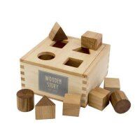 Holz Sortierbox Natural - Motorikspielzeug - Wooden Story...