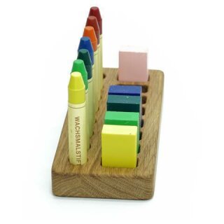 Wachsmalstift-Halter Eckig 8x8 - Montessori Lernspielzeug - Threewood