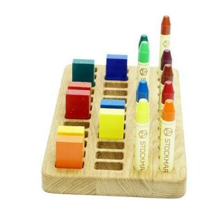 Wachsmalstift-Halter 24x24 eckig - Montessori Lernspielzeug - Threewood