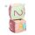 Pebble - Würfel mit Babyrassel - Pink - Bio