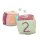 Pebble - Würfel mit Babyrassel - Pink - Bio