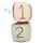 Pebble - Würfel mit Babyrassel - Pink - Bio