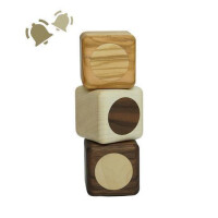 Rasselklötzchen Trio aus Holz von Feelwood