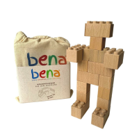 Bena - Großes Set - 96 Teile- Klemmbausteine aus Holz