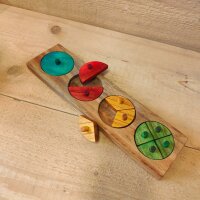 Montessori Puzzle Bruchteile bunt