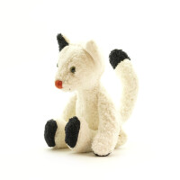 Plüsch Katze  - Schlenkerkater Weiß - Vegan - Bio Kuscheltier