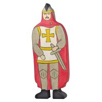 HOLZTIGER Ritter mit rotem Mantel