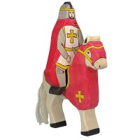 HOLZTIGER Roter Ritter mit Mantel, reitend (ohne Pferd)