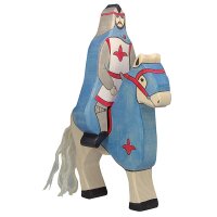 HOLZTIGER Blauer Ritter mit Mantel, reitend (ohne Pferd)