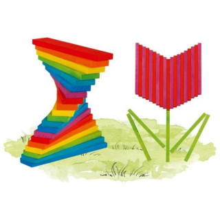 Bausteine farbenreich - GoKi Evolution - Holzspielzeug ab 3 Jahren