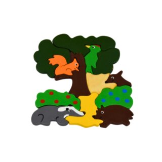 Doppelpuzzle "Tiere des Waldes"