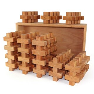 Bauspiel Pluskonstruktion im Holzkasten - (0191) 36 Teile