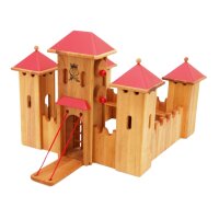 MIttelgro&szlig;es Schloss Rot Set 2 - Drewart Holzspielzeug