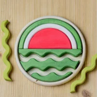 Rundes Puzzle Wassermelone - BUMBUTOYS