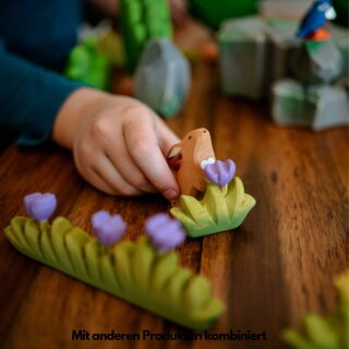 Gras mit LILA-Blüten Groß - BUMBUTOYS