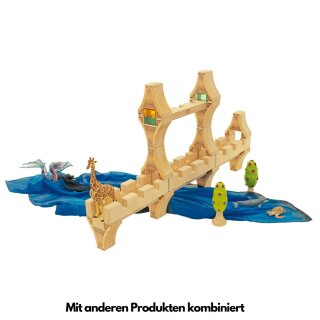 Viadukt Holzbausteine - Regenbogenland Holzspielzeug