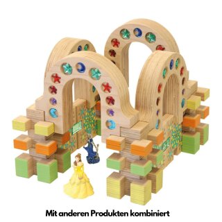 Farbtürme Holzbausteine - Regenbogenland Holzspielzeug