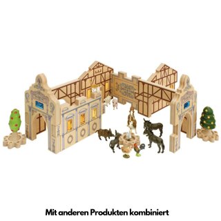 Königsschloss Holzbausteine Set - Regenbogenland Holzspielzeug