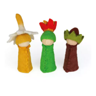 Bauspiel Blumenkinder Herbst aus Filz (3er Set) - 3 Teile