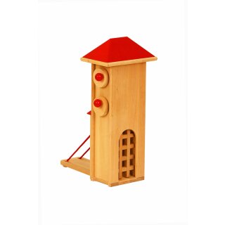 Mittelgroßes Tor mit roten Dach - Drewart Holzspielzeug