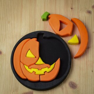 Rundes Halloween Puzzle Schwarz - BUMBUTOYS